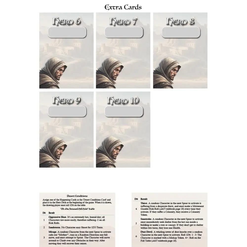 Assassins and Templars: A Ruckus Game Extra Hero Cards - Image 2